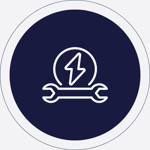 Electrical power and energy icon.