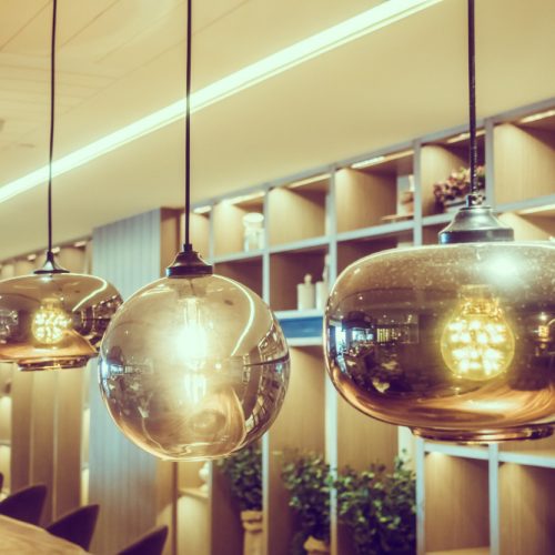 Professional electrician installing LED lighting